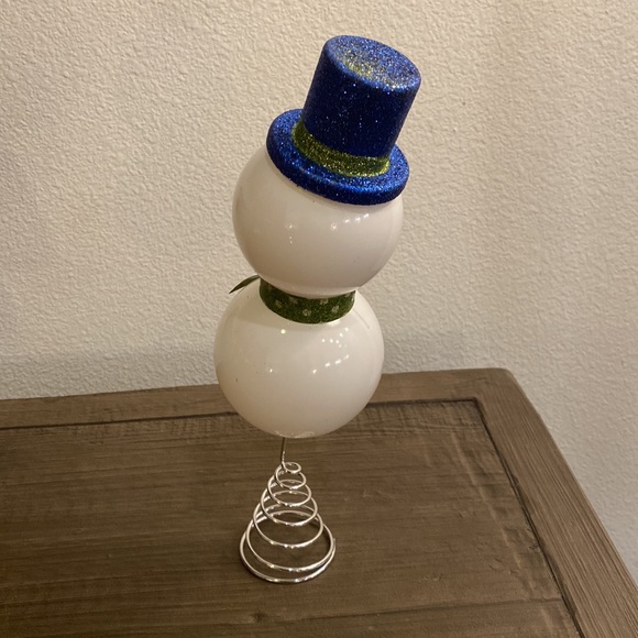 Christmas Snowman Tree-topper 9” / with base 12” - Picture 2 of 3